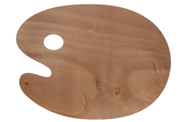 Paleta mezcladora de madera ovalada, grande 30x40 cm - Imagen 1