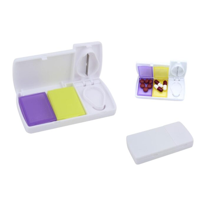 Pastillero Rebanador 9,5*4,7*1,5 Para Medicamentos Diarios - Imagen 1