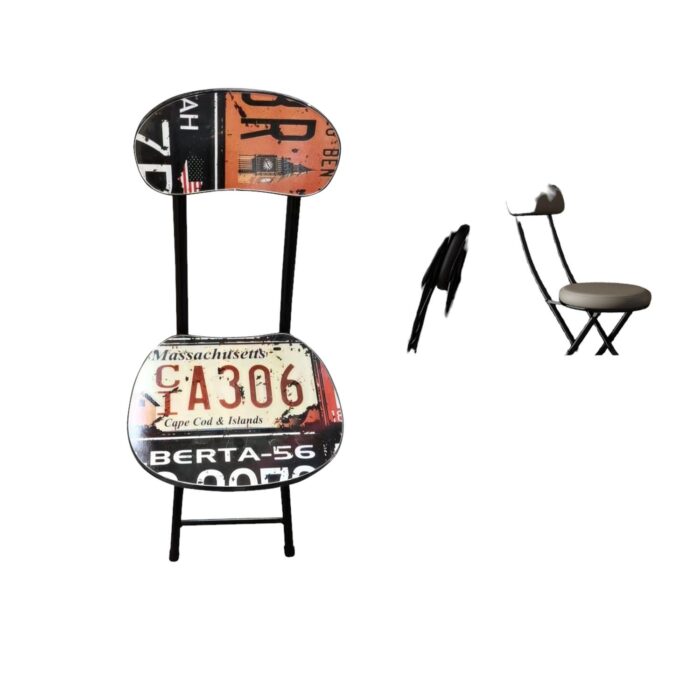 62334471 Silla Plegable Con Estructura Negra De 29X73Cm - Imagen 1