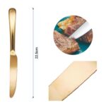Cuchillo de mesa con mango redondo de oro rosa 2PCS - Imagen 2