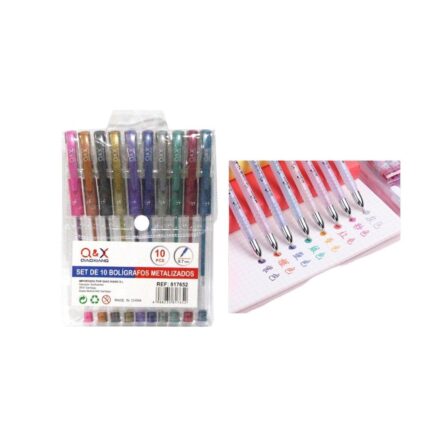Set 10 Boligrafos Metalizados 0,7Mm