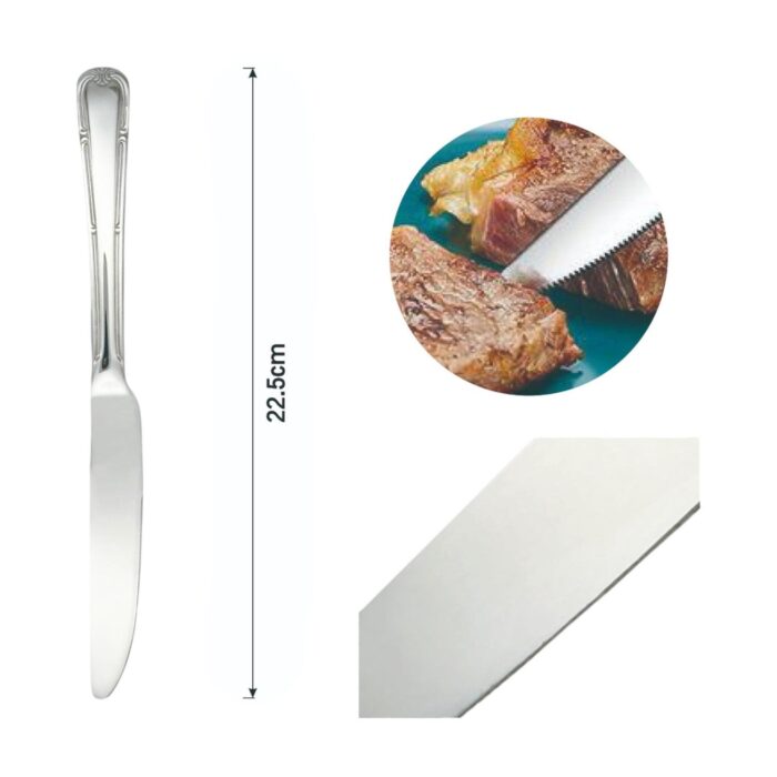 62339631 Cuchillo de mesa para comida occidental con diseno floral 2PCS - Imagen 3