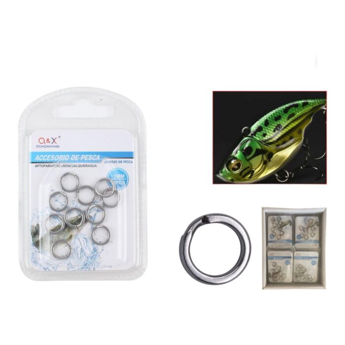 60361869 (Accesorios Para Artes De Pesca) Anilla Doble Acero Inoxidable 11Mm 10Pzs - Imagen 1