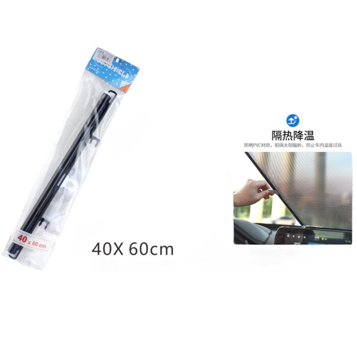 60368647 Cortinatermica Retractill 40*60 Negro Transparente - Imagen 1