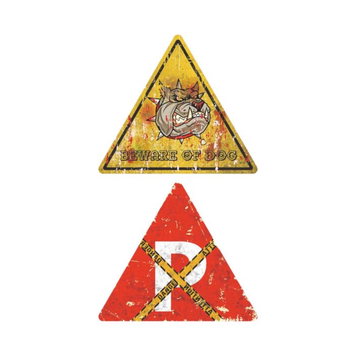 Cuadro de hojalata moderno triangular 30x30 cm - Imagen 1