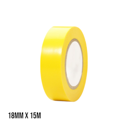 Cinta aislante amarilla 1.8cm x 15m (1 pieza)