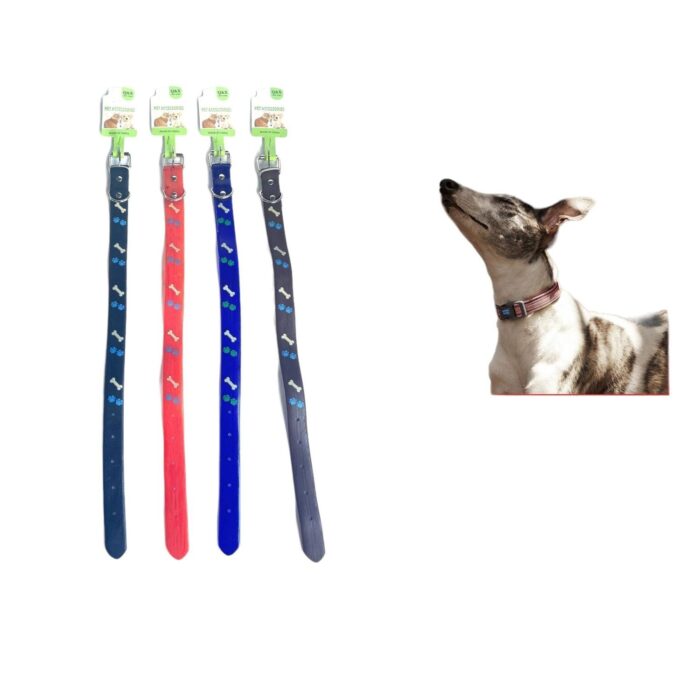 Collar Huella Hueso Estampado 2.5 Pvc - Imagen 1