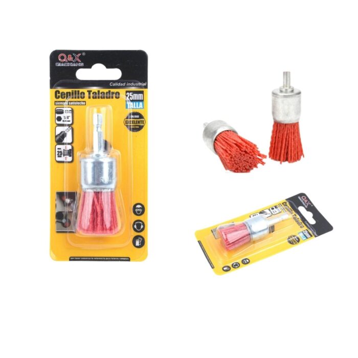 62352370 Cabezal De Pulido De Cepillo De Nailon Con Varilla Hexagonal De 25Mm - Imagen 1