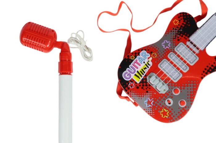 62329654 Guitarra Telecaster mas micr¨®fono roja - Imagen 1