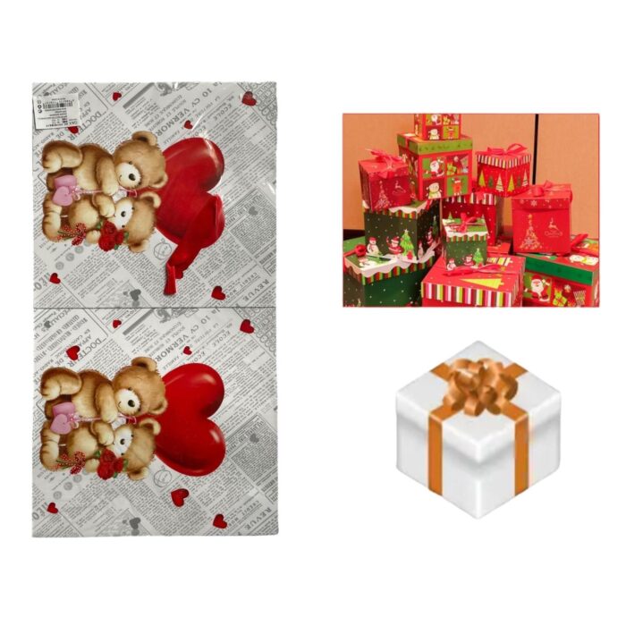 62701825 5050* Caja Regalo Oso Plegable Tama?o Grande - Imagen 1