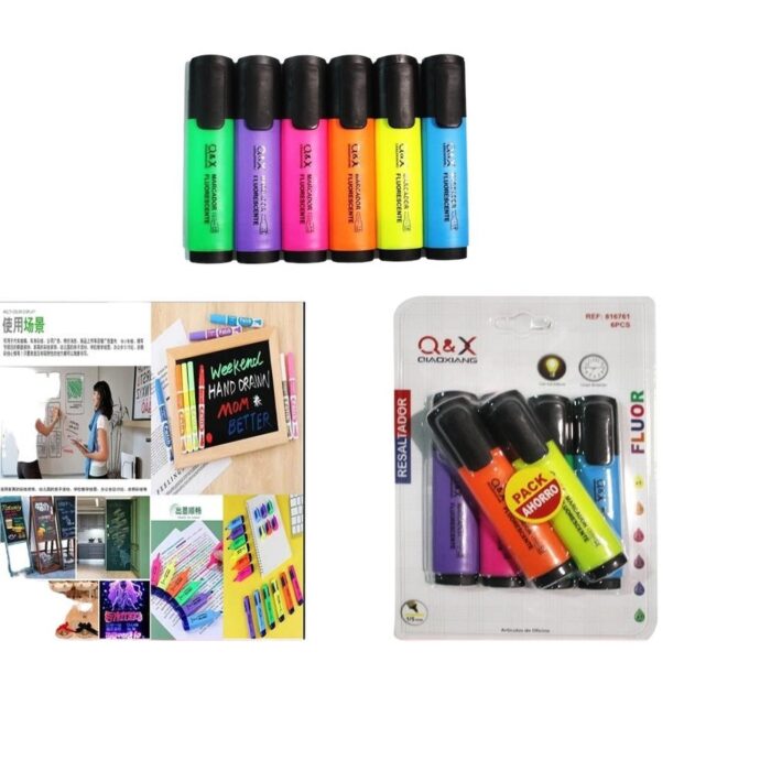 62338260 Pack 6 Destacadores Rectangular - Imagen 1