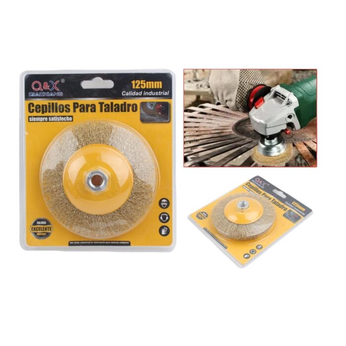 1 Cepillo De Disco De Alambre De Acero Chapado En Cobre De 125 Mm. - Imagen 1