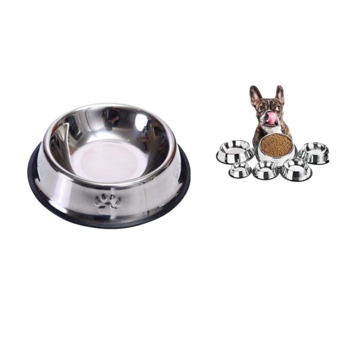 60369266 Cuenco Para Perros Huella De Acero Inoxidable 30Cm - Imagen 1