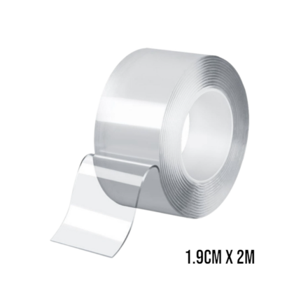 Cinta adhesiva nano transparente 1.9cm x 2m (grosor 2mm)