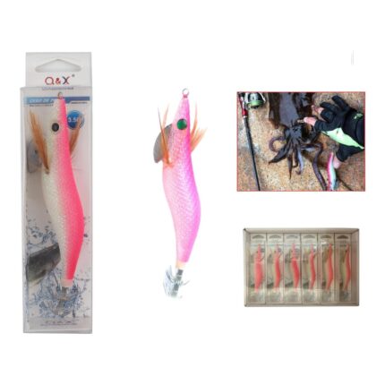 Cebo Falso Camarones De Madera (Pizarra Blanca Rosa) 3,5G