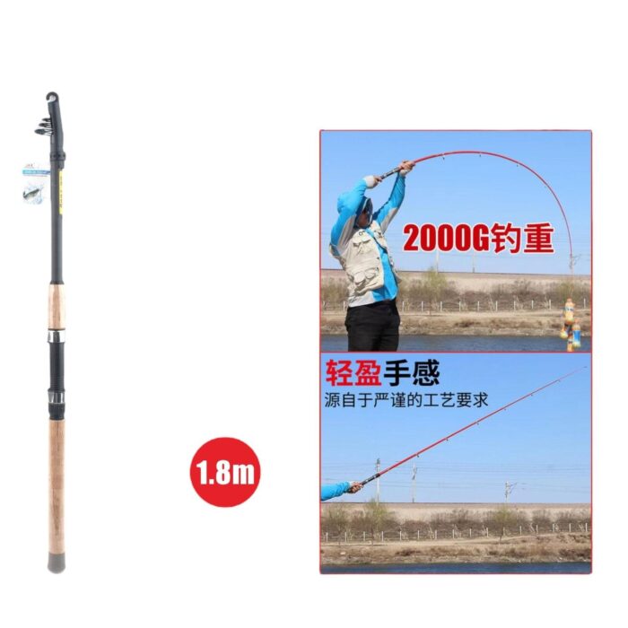 Nuevo Bast¨®n De Mar Corto De Carbono Recubierto De Corcho De 1,8 Metros - Imagen 1