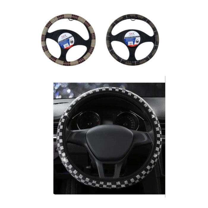 62704469 Funda de volante con diseño elegante a cuadros - Imagen 1