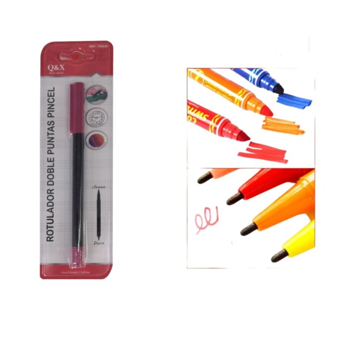 62956203 Rotulador Doble Punta Rojo - Imagen 1
