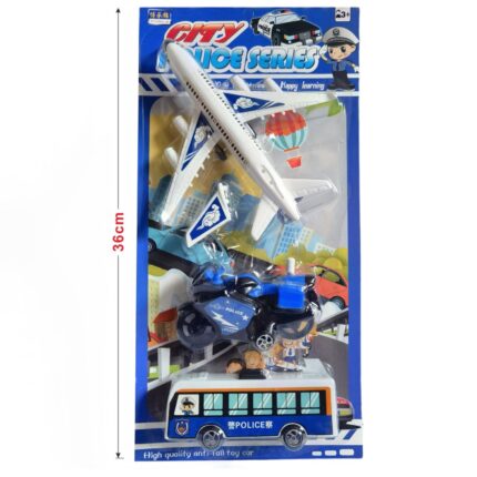 Set De Juguetes Police Avion + Moto 3+