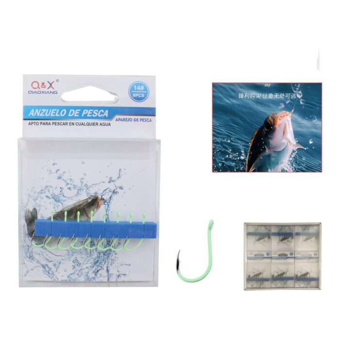 60363535 Gancho Y Bucle Luminoso Maruyo 14#/8Uds - Imagen 1