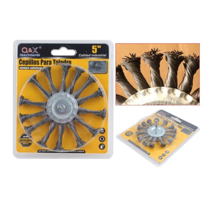 1Pcs/Cepillo De Rueda Torcida Con Varilla 125 5Pulgada - Imagen 1