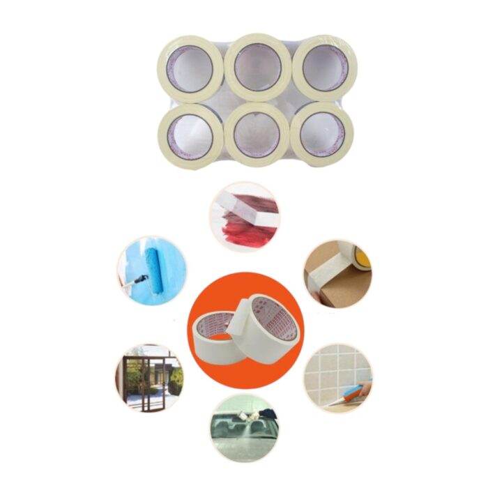 Cinta adhesiva masking tape 4.8 cm x 80 m para aplicaciones grandes - Imagen 1