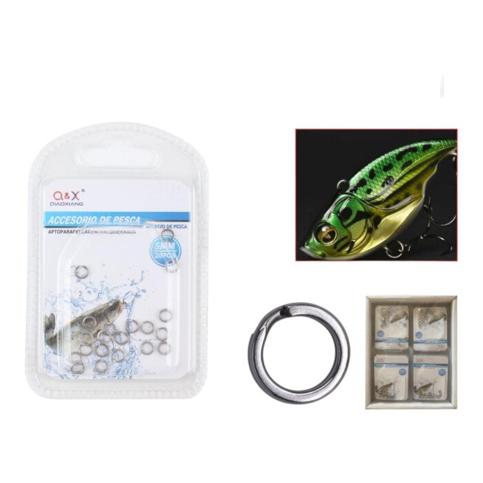 60361860 (Accesorios Para Artes De Pesca) Anilla Doble Acero Inoxidable 5Mm 20Pzs - Imagen 1