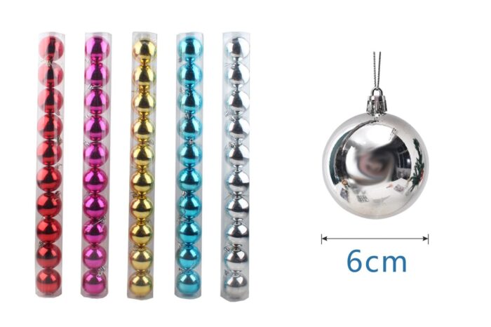 60699556 Bolas de Navidad 6cm 10/u - Imagen 1