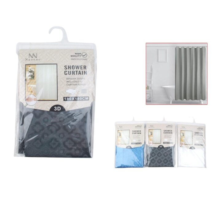 10018-1 Cortina De Ducha Flor De Ciruelo 180*180 - Imagen 1