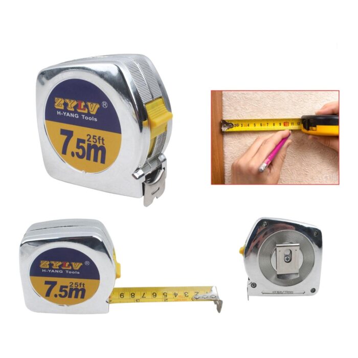 (Chapado En Plata) Cinta Métrica 7,5 M * 2,5 Cm - Imagen 1