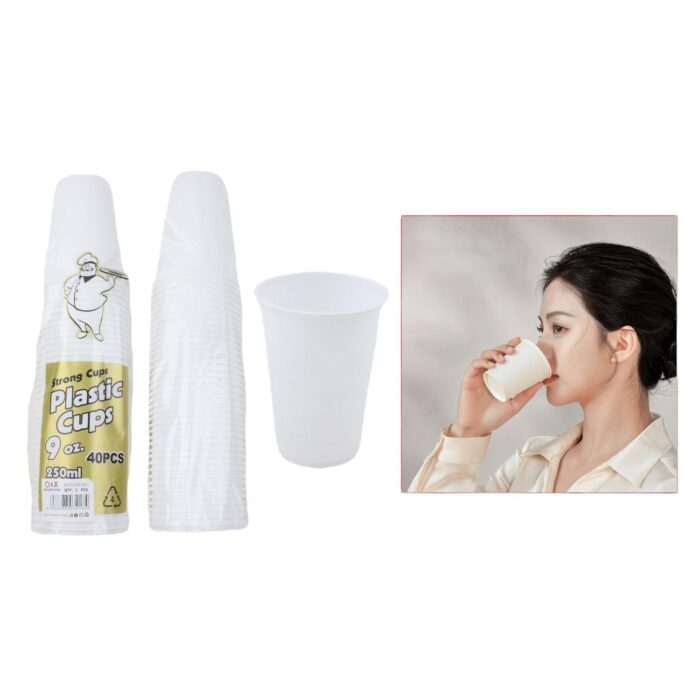 Vaso 90Z Blanco 250Ml 40Pcs - Imagen 1