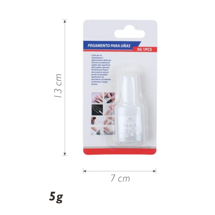 62342919 Pegamento para uñas con brocha 5g en botella de plástico (1 pieza) - Imagen 1