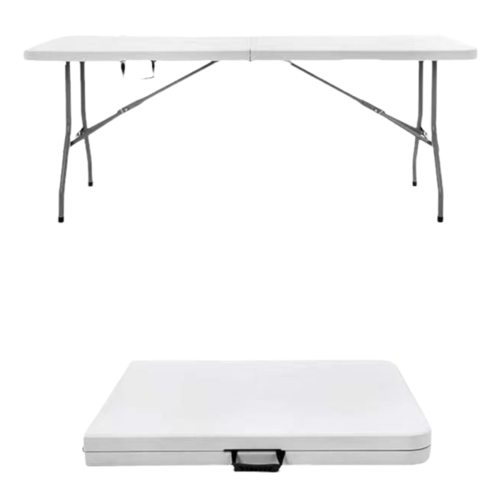 62847102 Mesa Plegable Blanco 1.5m - Imagen 1