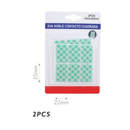 Cinta EVA adhesiva doble cara cuadrada 35mm x 22mm (2 unidades)