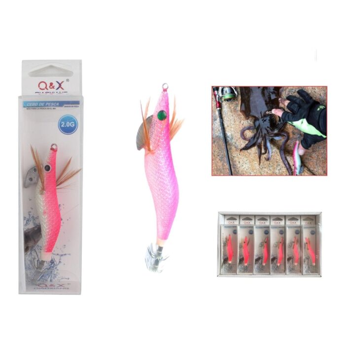 Cebo Falso De Camarones De Madera (Pizarra Blanca Rosa) 2,0G - Imagen 1