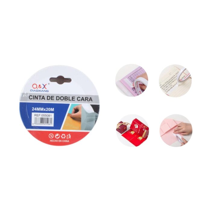 Cinta adhesiva de doble cara 2.4cm x 20m - Imagen 2