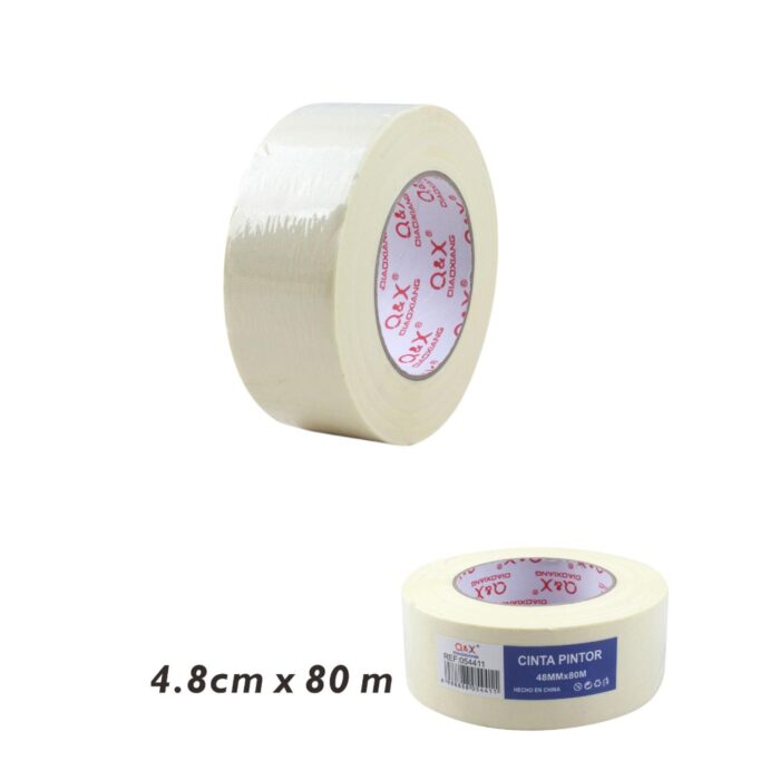 Cinta adhesiva masking tape 4.8 cm x 80 m para aplicaciones grandes - Imagen 2