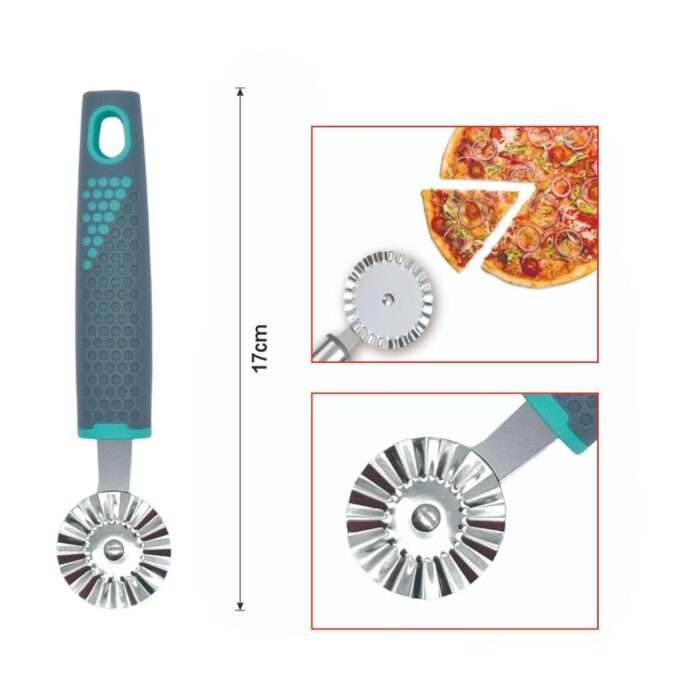 914f084e-7dcd-46f4-9ece-07b887b09b8a.jpg Cortador de pizzas compacto con mango gris - Imagen 2