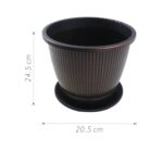 ZY1702S Maceta de plastico 24.5 x 20.5 cm - Imagen 2
