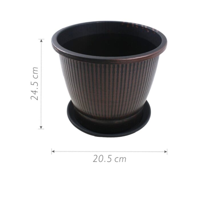 ZY1702S Maceta de plastico 24.5 x 20.5 cm - Imagen 2