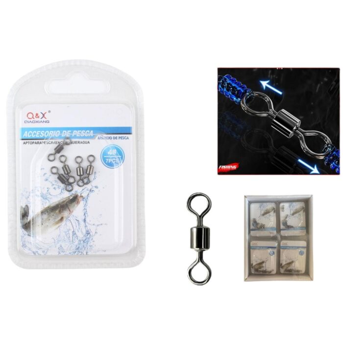 (Accesorios Para Artes De Pesca) Giratorio Americano 4# 7Pcs - Imagen 1