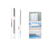 Barra de cortina de bano de acero inoxidable con cabezal grande 110-200 (caja de succión) - Imagen 2