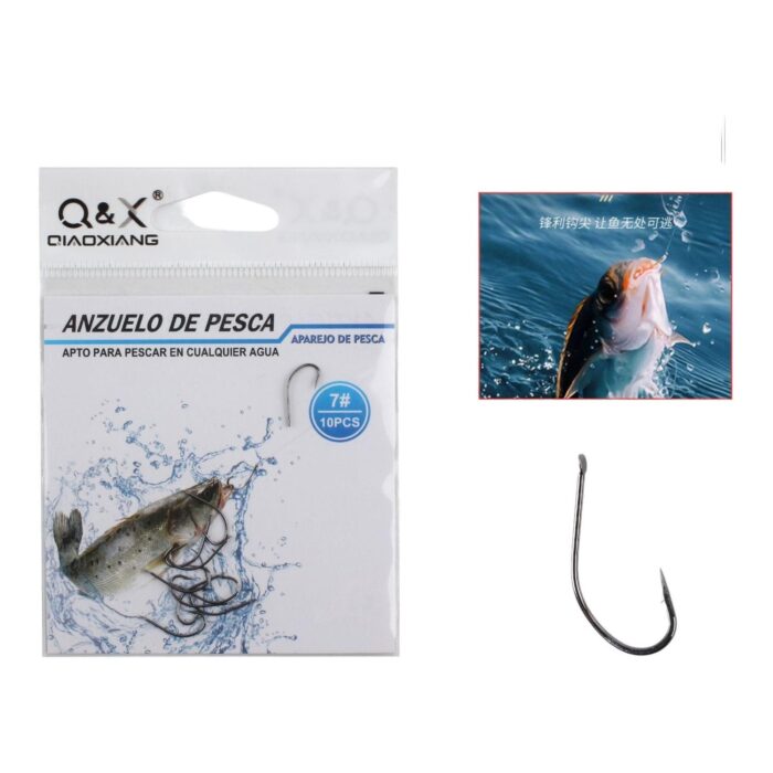 62354148 Anzuelo De Pesca De Mar Maruyo Plano 7 # 10Pc (N¨ªquel Negro) - Imagen 1