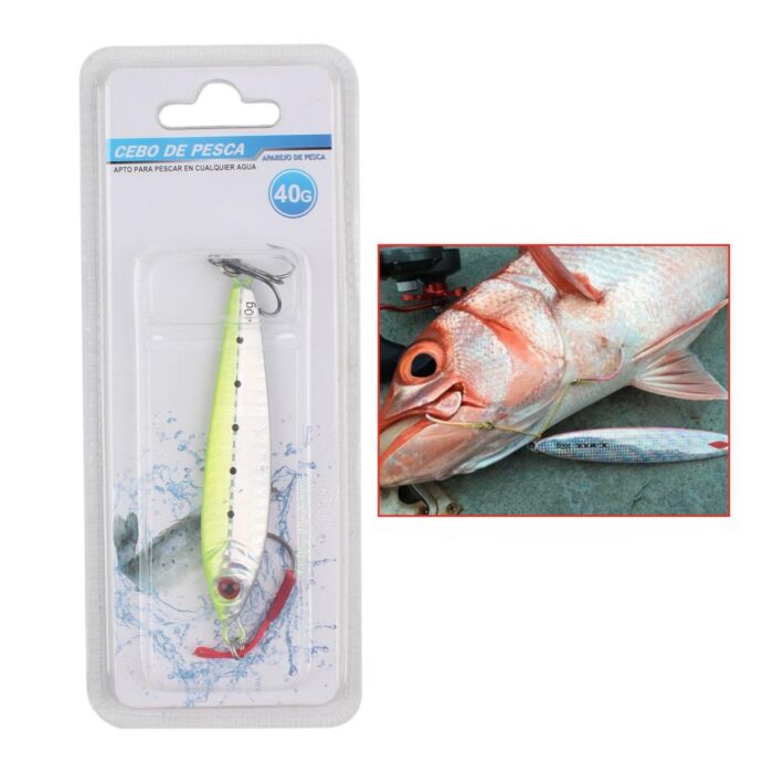 (Falso Cebo) Pez De Plomo 1010-40G Con Anzuelo De Tres Garras - Imagen 3