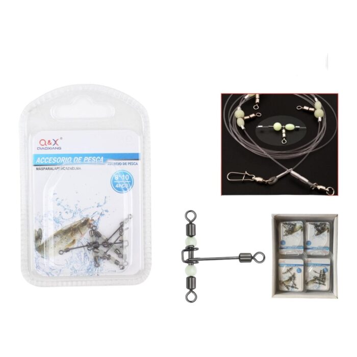 62354420 (Accesorios Para Aparejos De Pesca) Horquillas De Estilo Americano Con Perlas Luminosas 6*7, 4 Uds. - Imagen 1