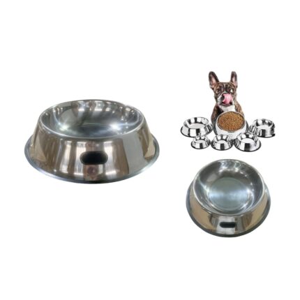Cuenco Para Perros De Acero Inoxidable Perforado 22 Cm