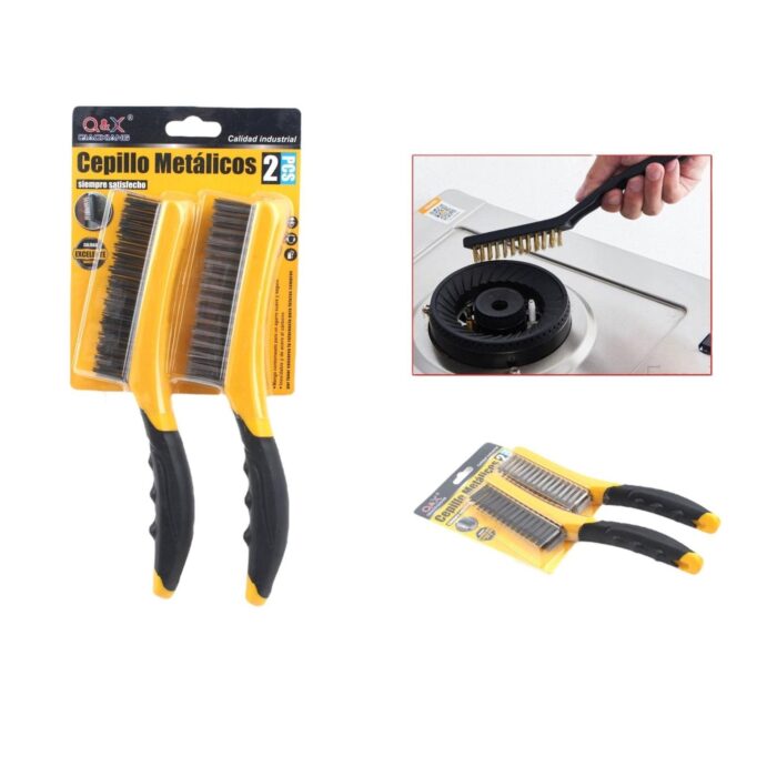 62352345 2 Cepillos De Alambre Br02 Con Mango De Pl¨¢stico (Cepillo De Alambre Negro + Cepillo De Alambre De - Imagen 1