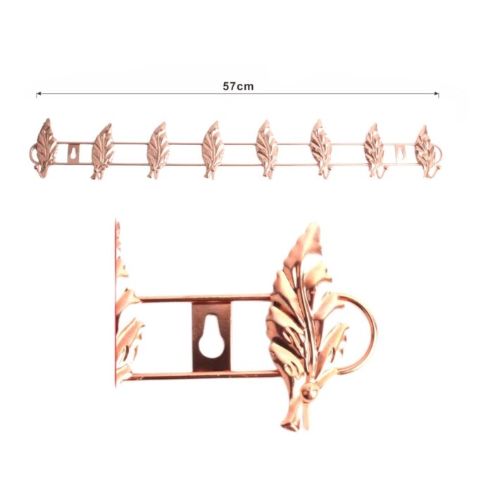 Lx106-8 Gancho Hoja Pequeña Oro Rosa - Imagen 1