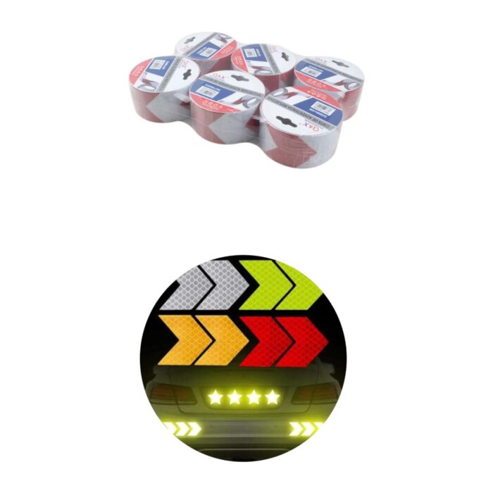 62343045 Cinta reflectante roja y blanca 5cm x 5m - Imagen 2