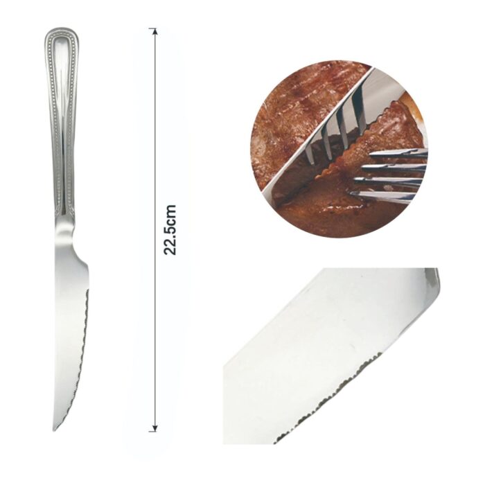 62339343 Cuchillo para bistec con diseno de puntos 2PCS - Imagen 2